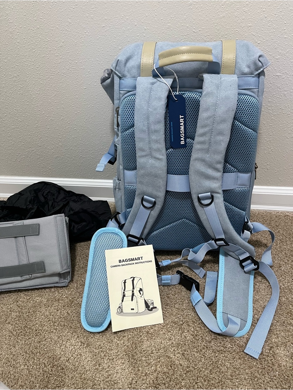 Camera Backpack by BagSmart- baby blue 🩵
